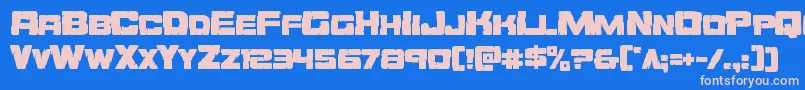 Orecrusher Font – Pink Fonts on Blue Background