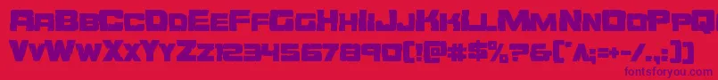 Orecrusher Font – Purple Fonts on Red Background