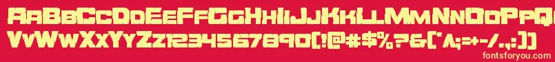 Orecrusher Font – Yellow Fonts on Red Background