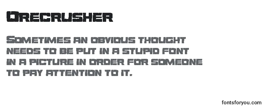 Review of the Orecrusher Font