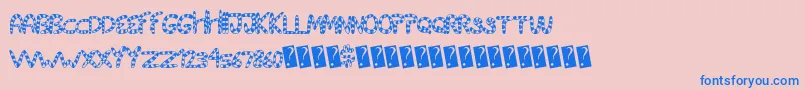 Tigertails Font – Blue Fonts on Pink Background