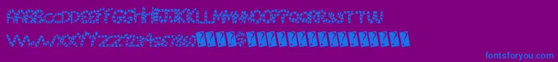 Tigertails Font – Blue Fonts on Purple Background