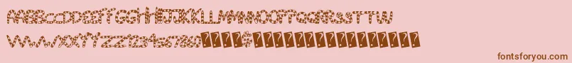 Tigertails Font – Brown Fonts on Pink Background