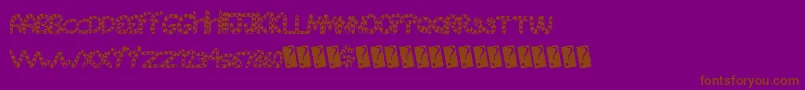 Tigertails Font – Brown Fonts on Purple Background