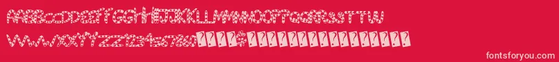 Tigertails Font – Pink Fonts on Red Background