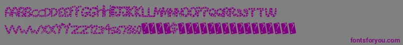 Tigertails Font – Purple Fonts on Gray Background