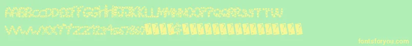 Tigertails Font – Yellow Fonts on Green Background