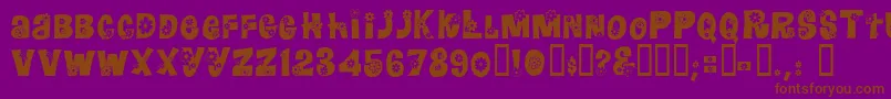 Floralies-fontti – ruskeat fontit violetilla taustalla