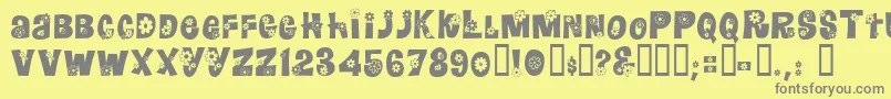 Шрифт Floralies – серые шрифты на жёлтом фоне