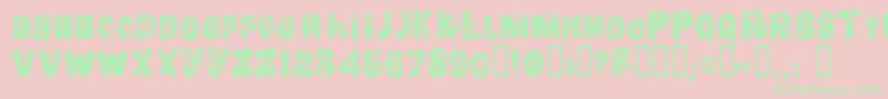Floralies Font – Green Fonts on Pink Background