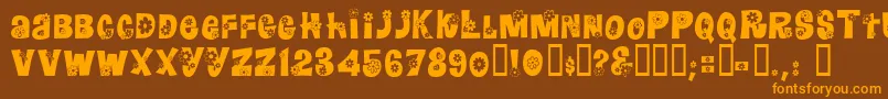 Floralies Font – Orange Fonts on Brown Background