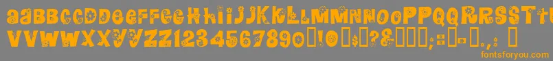 Floralies Font – Orange Fonts on Gray Background
