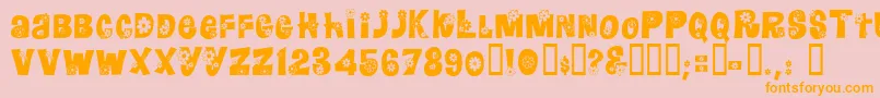 Floralies Font – Orange Fonts on Pink Background