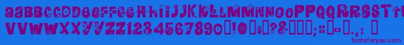 Floralies Font – Purple Fonts on Blue Background
