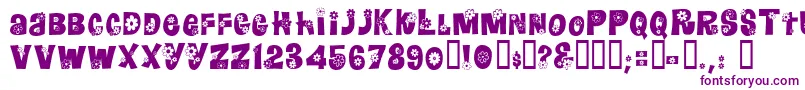 Шрифт Floralies – фиолетовые шрифты на белом фоне
