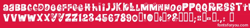Floralies Font – White Fonts on Red Background