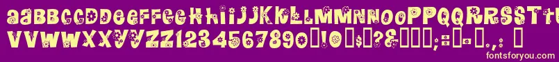 Floralies Font – Yellow Fonts on Purple Background