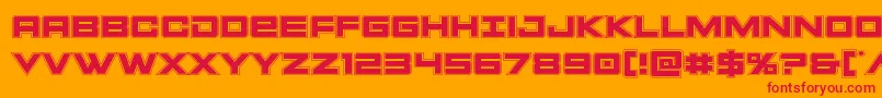 Montrocacad Font – Red Fonts on Orange Background