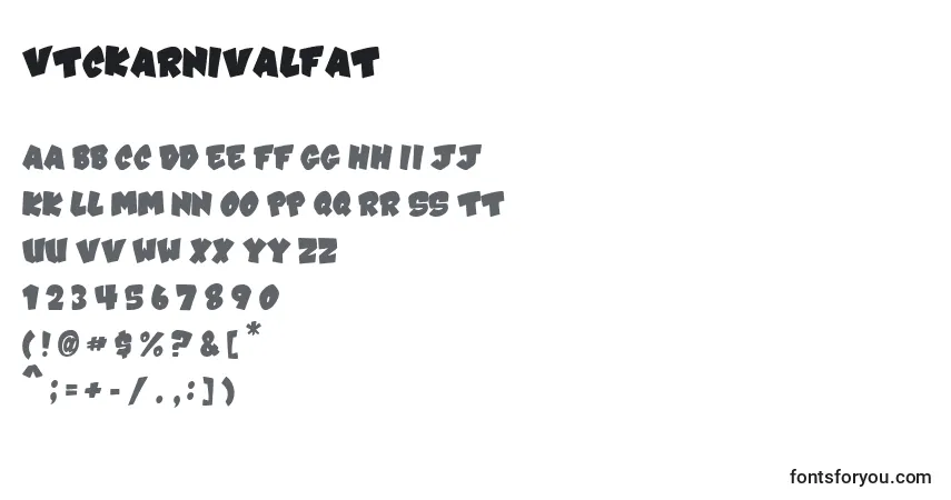 Fuente VtcKarnivalFat (81030) - alfabeto, números, caracteres especiales