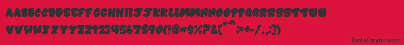 VtcKarnivalFat Font – Black Fonts on Red Background
