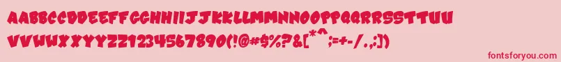 VtcKarnivalFat Font – Red Fonts on Pink Background