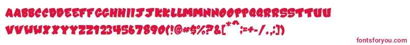 VtcKarnivalFat Font – Red Fonts on White Background