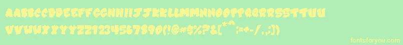 VtcKarnivalFat Font – Yellow Fonts on Green Background