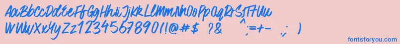 SurferBay Font – Blue Fonts on Pink Background