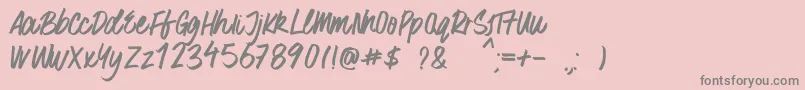 SurferBay Font – Gray Fonts on Pink Background