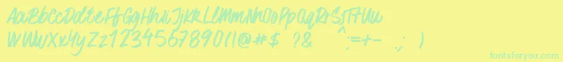 More about SurferBay Font SurferBay Font – Green Fonts on Yellow Background