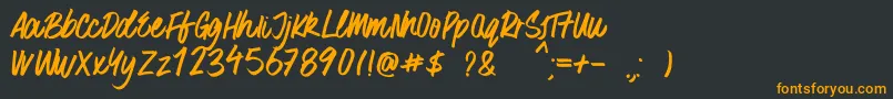 SurferBay Font – Orange Fonts on Black Background