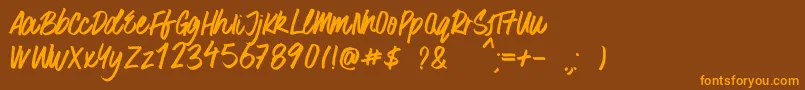 SurferBay Font – Orange Fonts on Brown Background