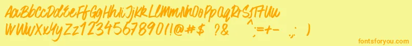SurferBay Font – Orange Fonts on Yellow Background