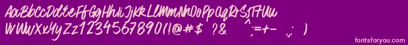 SurferBay Font – Pink Fonts on Purple Background