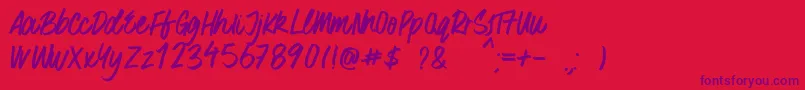 SurferBay Font – Purple Fonts on Red Background