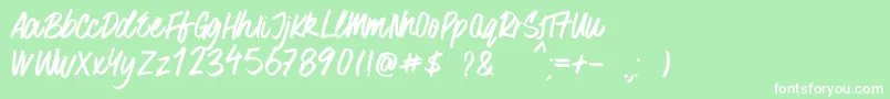 SurferBay Font – White Fonts on Green Background