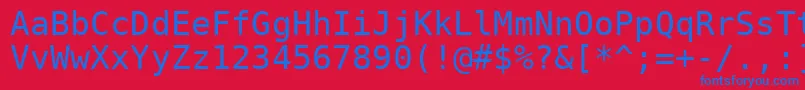 BitstreamVeraSansMonoRoman Font – Blue Fonts on Red Background