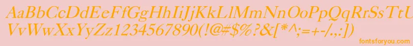 More about CaslonItalic Font CaslonItalic Font – Orange Fonts on Pink Background