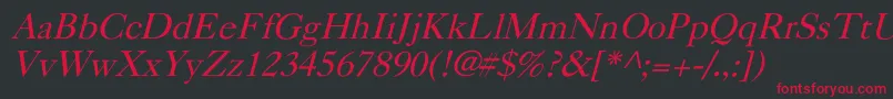 Шрифт CaslonItalic – красные шрифты на чёрном фоне