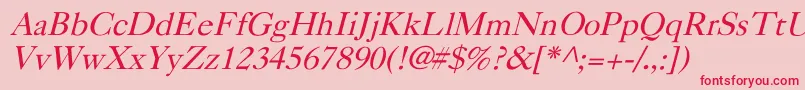 CaslonItalic Font – Red Fonts on Pink Background