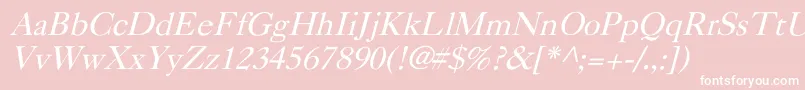 CaslonItalic Font – White Fonts on Pink Background
