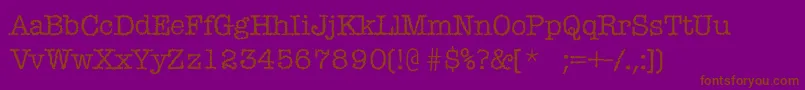 Misticac Font – Brown Fonts on Purple Background
