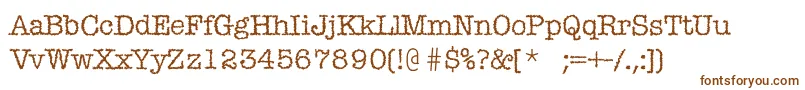 Misticac-fontti – ruskeat fontit valkoisella taustalla