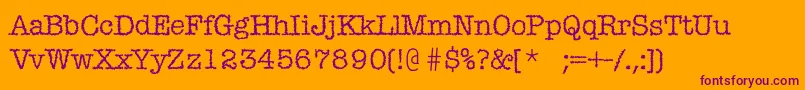 Misticac Font – Purple Fonts on Orange Background