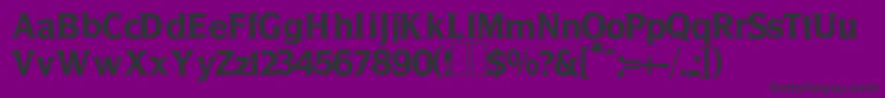 BankdesignRegular Font – Black Fonts on Purple Background