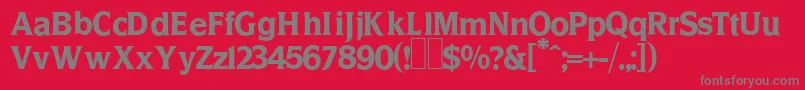 BankdesignRegular Font – Gray Fonts on Red Background