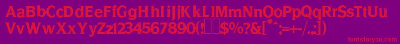 BankdesignRegular Font – Red Fonts on Purple Background