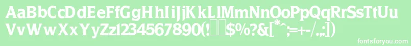 BankdesignRegular Font – White Fonts on Green Background
