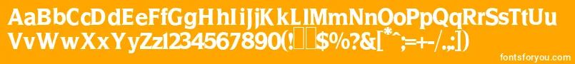 BankdesignRegular Font – White Fonts on Orange Background