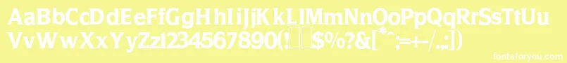 BankdesignRegular Font – White Fonts on Yellow Background